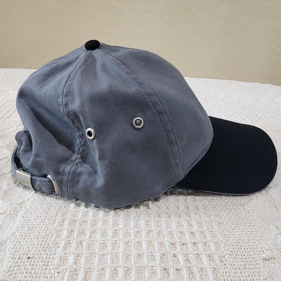 Bridgestone Golf Gray Black 6 Panel Head Shots Tuck Strap Baseball Cap Hat - Picture 8 of 11